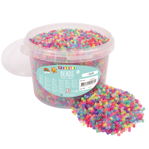 Rörpärlor 20.000 st glittermix