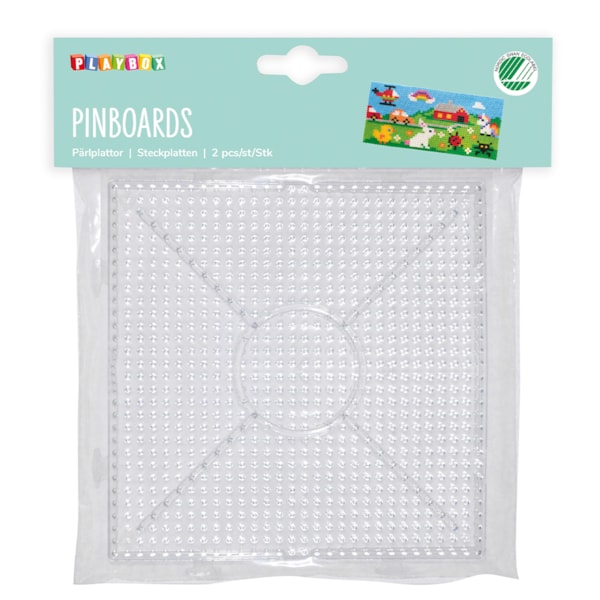 Pärlplattor 2 st kvadrat byggbara
