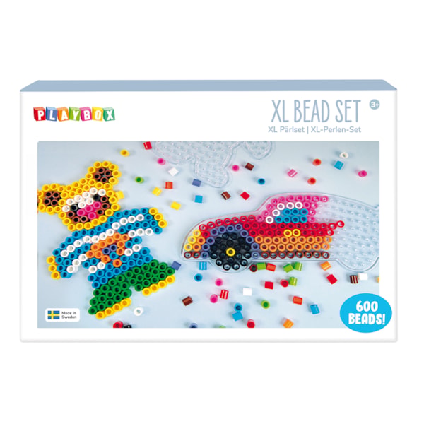 XL-Bügelperlenset Auto & Bär 600 Bügelperlen