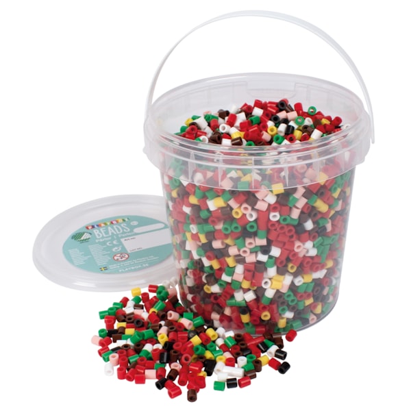 Rörpärlor i hink 5.000st jul mix