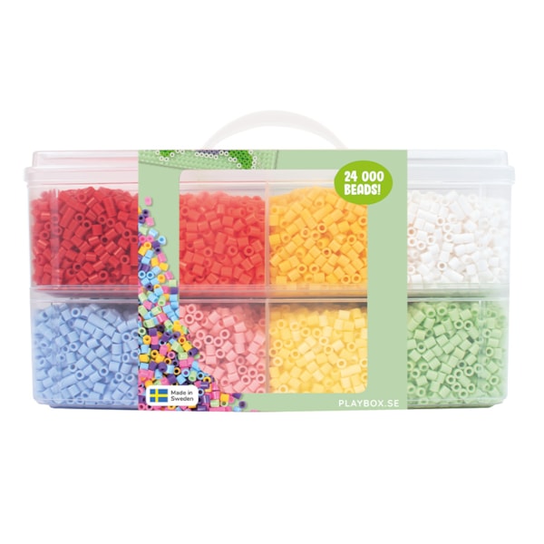 Ironing beads in storage box, 24´000 beads