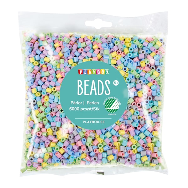 Rörpärlor 6000 st pastellmix