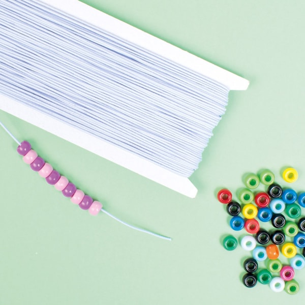 Elastisk snodd vit 50 m Ø 1 mm