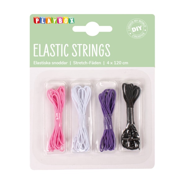Elastiska snoddar 4 st Ø 1 mm