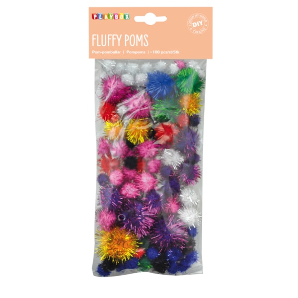 Pompom glitter 100 st