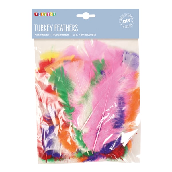 Kalkonfjädrar 60 st