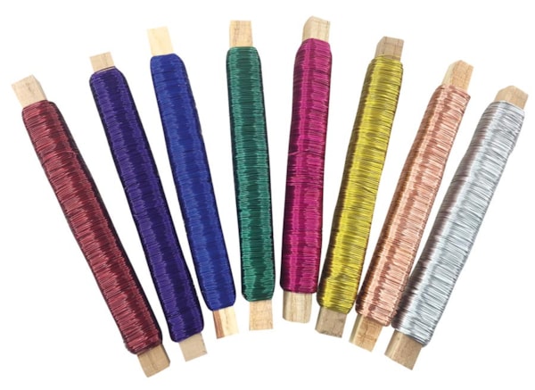 Metallic wire 50 m x 0,5 mm 8 different colours