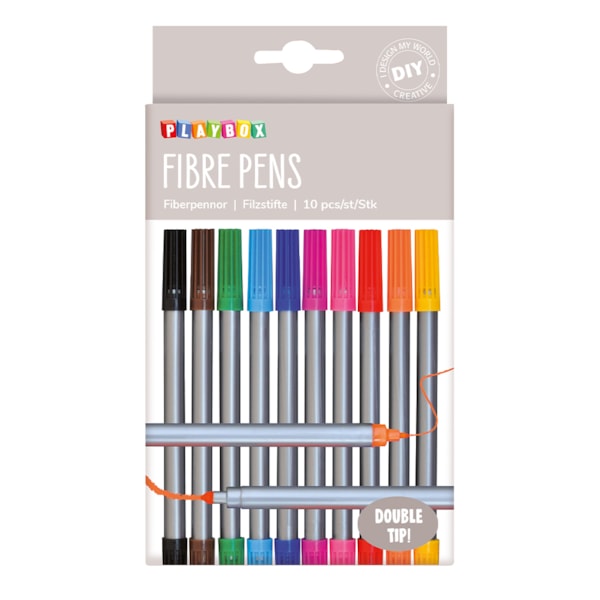 Fiberpenna dubbelspets