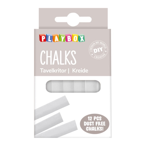Tavelkritor 12 st vita