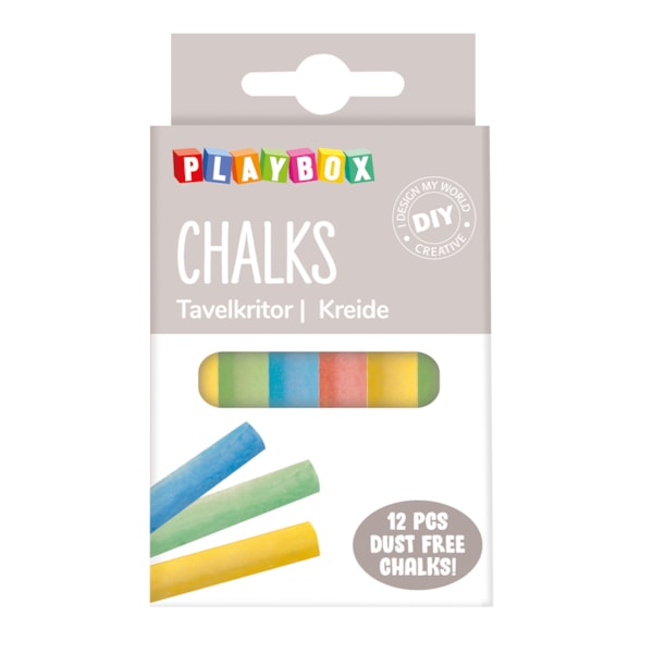 Tavelkritor 12 st färgade