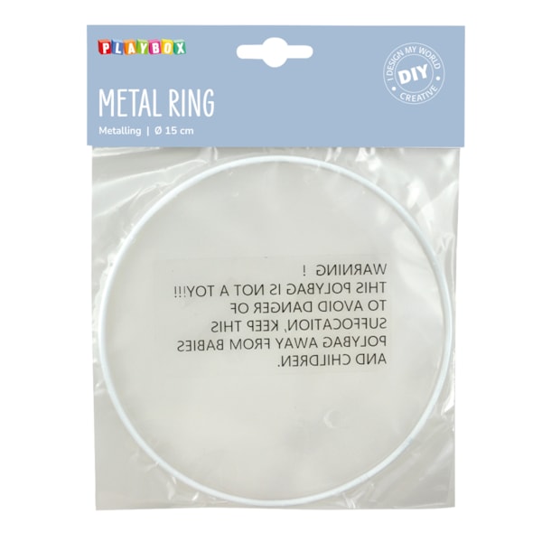 Metallring 15 cm vit