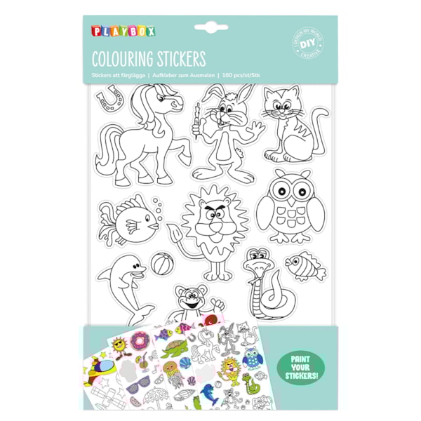 Stickers att färglägga 10 ark