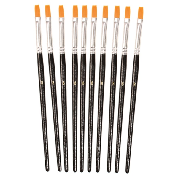 Syntetpensel flat nr. 8, 10 st