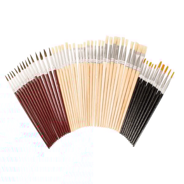 Penselset runda, platta och tunna, 50 st