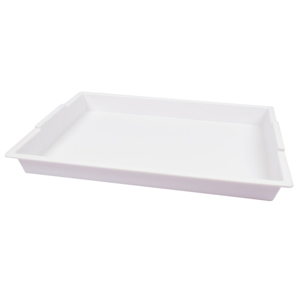 Plastbricka 40,5 x 30,5 x 4 cm vit, 4 st.