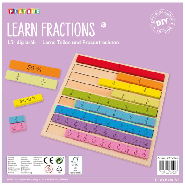 Lär dig bråk - rektanglar