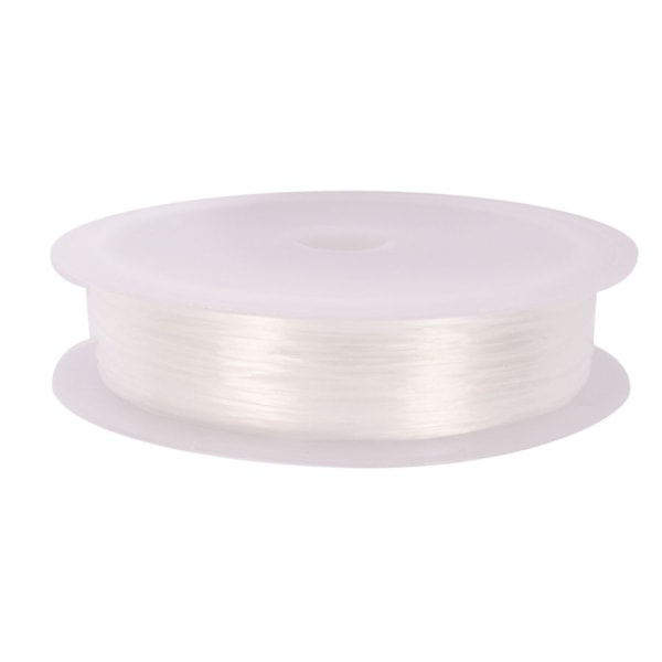 Stretchfaden platt weiß, 1 x 0,4 mm, 12 m