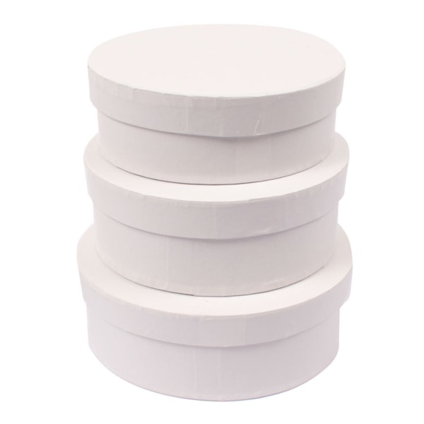Paperbox oval, different sizes 3 pcs