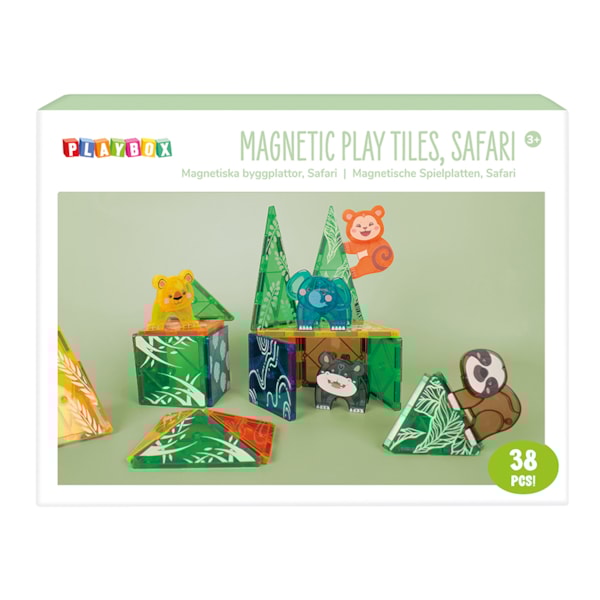 Magnetiska brickor, Safari, 38 delar